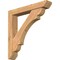 Ekena Millwork Olympic Slat Smooth Bracket w/ Offset Brace, Western Red Cedar, 5 1/2"W x 32"D x 32"H BKT0604X32X32OLY06SWR - alternate 1